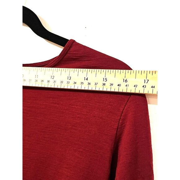 Segments Merino Wool Base Layer Small Thermal Red Burgundy Shirt Top Hiking Ski - Picture 5 of 7